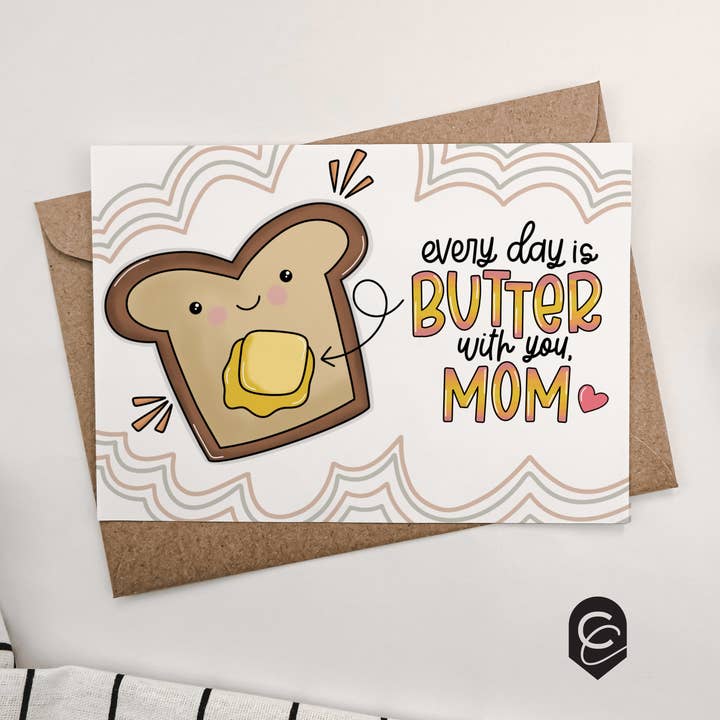 Boter Moederdagkaart voor wholesale door Curiously Cursive