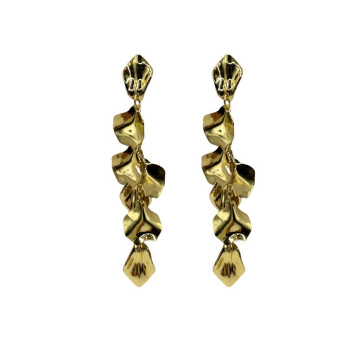 Accessory Concierge - Wholesale Dangle Earrings - Satin Petal Dusters