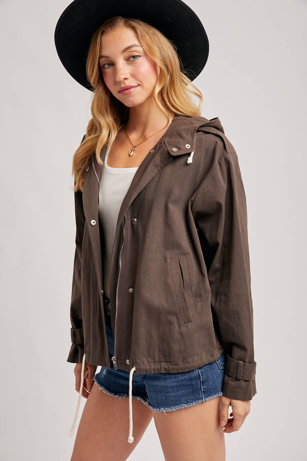 Bluivy – wholesale Jacket – Women's – DRAWSTRING HOODED JACKET5