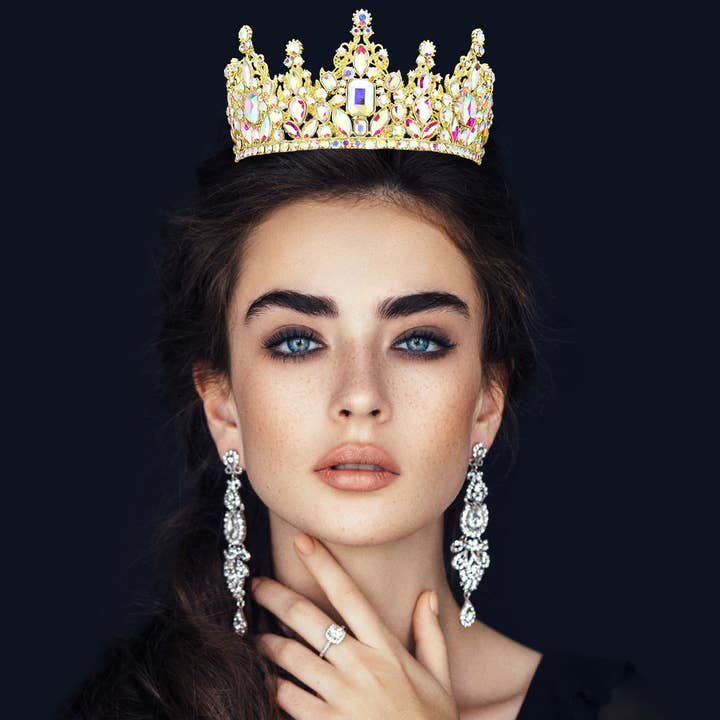 Sensibling Corp. - Wholesale Tiara - Women's - Multi Stone Cluster Crown Tiara