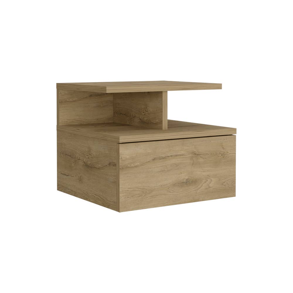 TUHOME FURNITURE - Wholesale Bedroom Furniture - Adele Floating Nightstand, Drawer, Open Top Shelves24