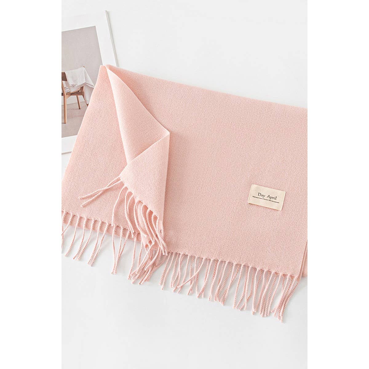 NINEXIS - Vente Écharpe – femme - CWASC1482_ÉCHARPE CHAUDE DE COULEUR UNIE À COL CHÂLE18