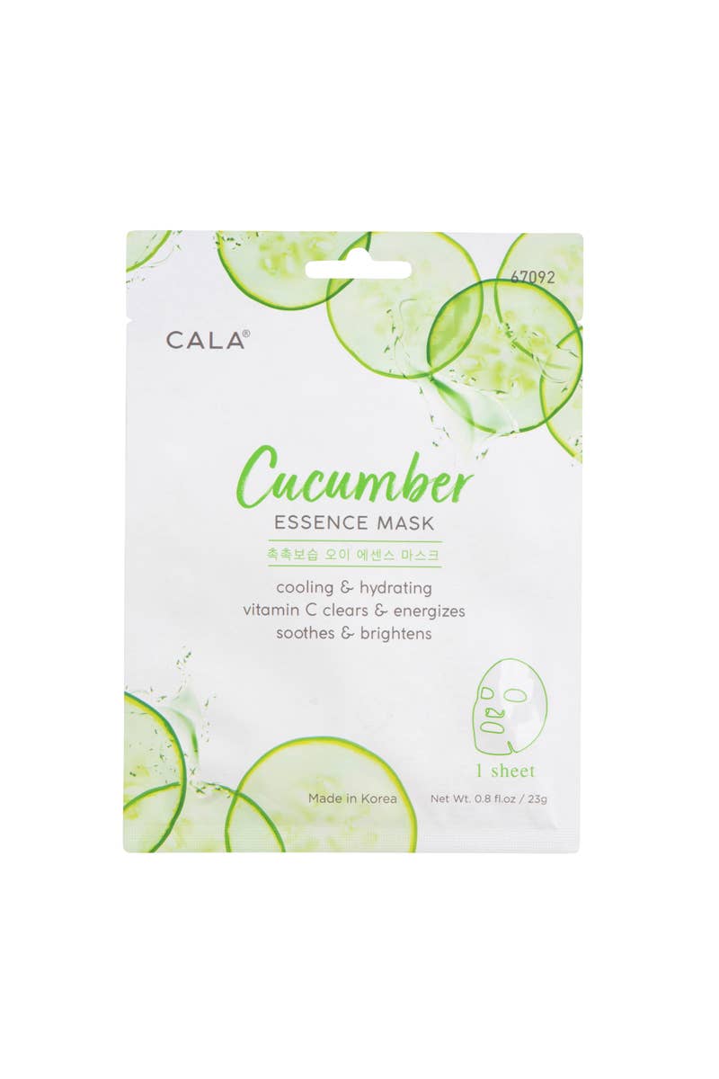 PINEAPPLE Beauty – wholesale Skincare face mask – CALA 67092 Cucumber Essence Facial Sheet Mask - 12pc1
