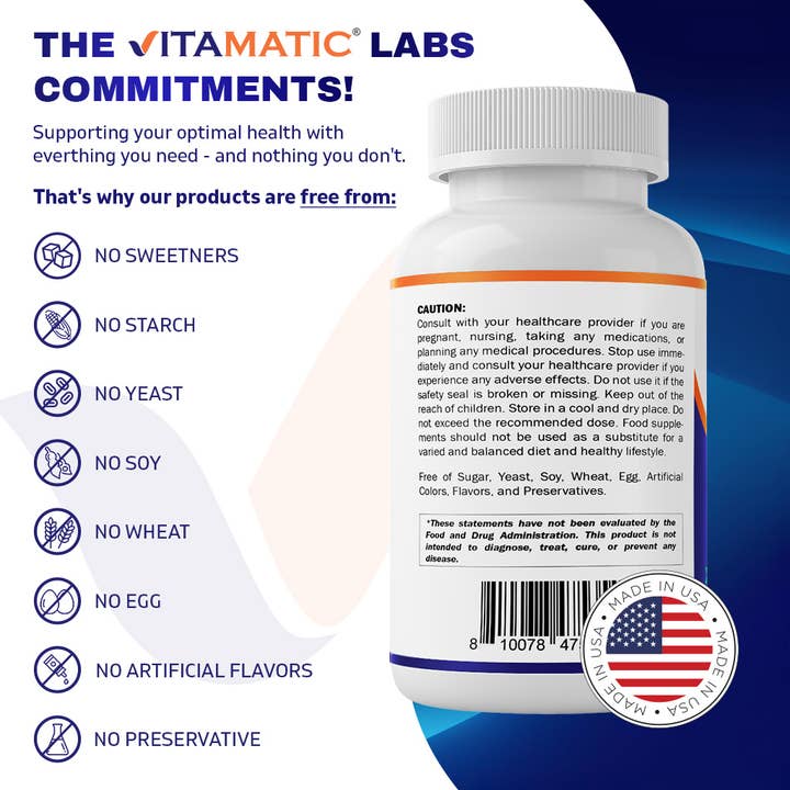 Vitamatic - Wholesale Oral Supplement/Vitamin - Vitamatic | Potassium Bicarbonate 1020 mg | 240 Capsules
