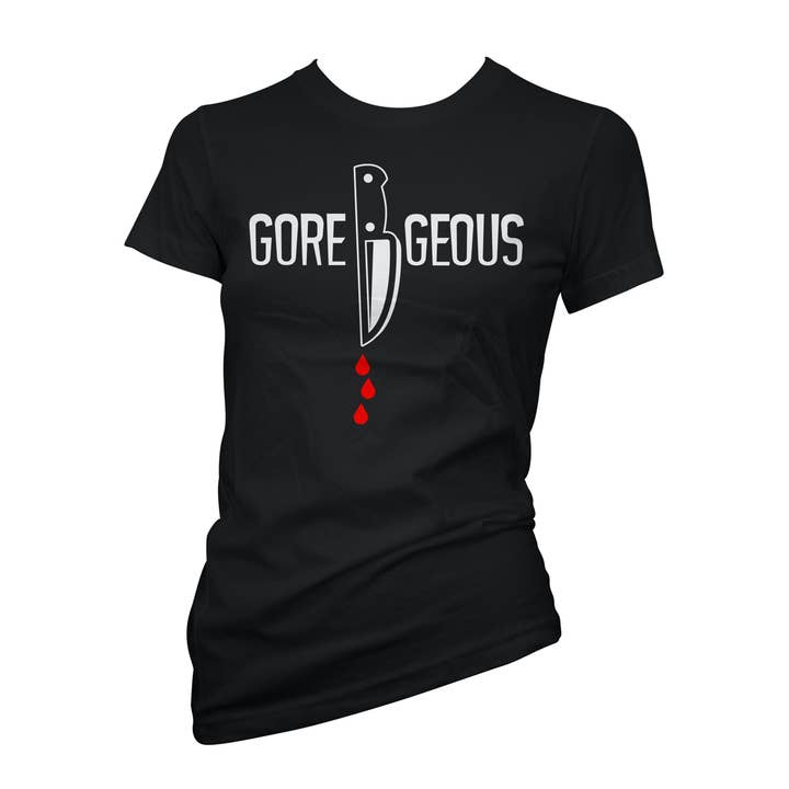 PS1402-BLACK WHITE RED | Gore Geous | Women's T-Shirt for wholesale by Pinky Star