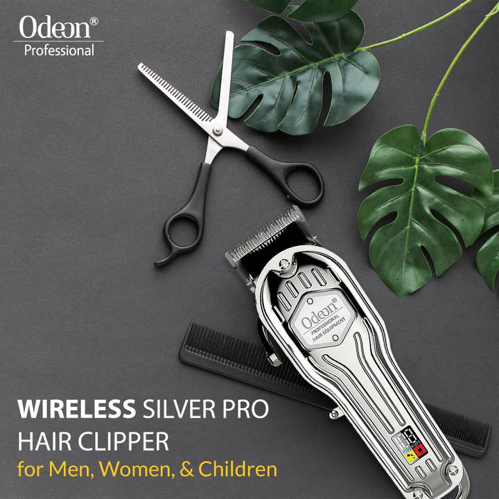 UB BRANDS INC – wholesale Trimmer – Men's – Odeon Silver Pro Cordless Hair Clippers – Digital Display1