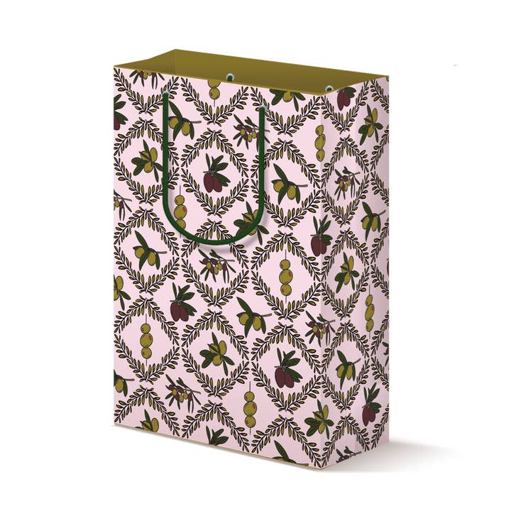 Oliven Gavepose for engroshandel hos Boss Dotty Paper Co.