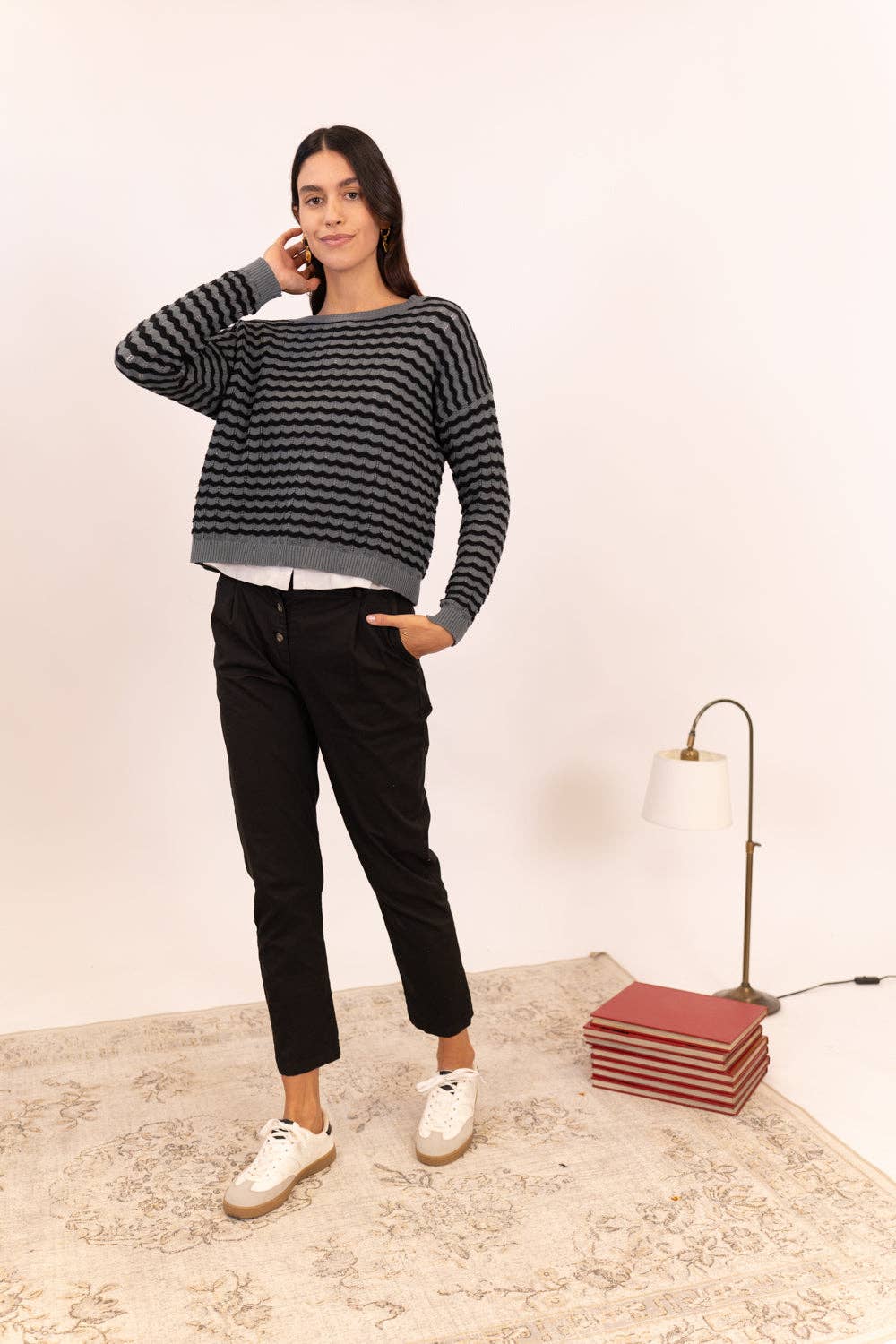 POEMS BCN - Wholesale Knit Sweater - Women's - TEXTURED CROSS KNIT JERSEY3