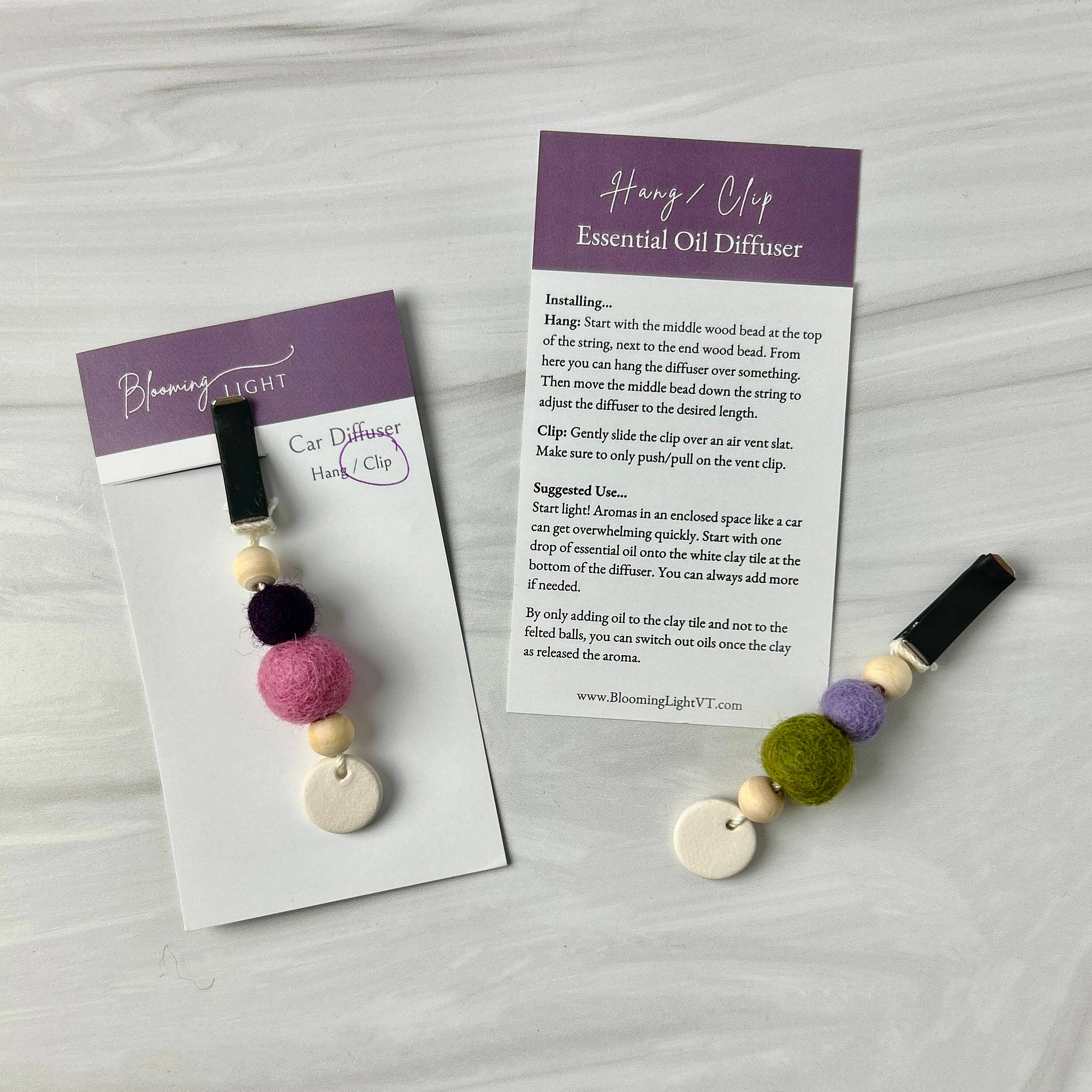 Blooming Light Botanical Alchemy, llc - Wholesale Car Freshener - Unisex - Essential Oil Car Diffusers | Vent Clip Car freshener7