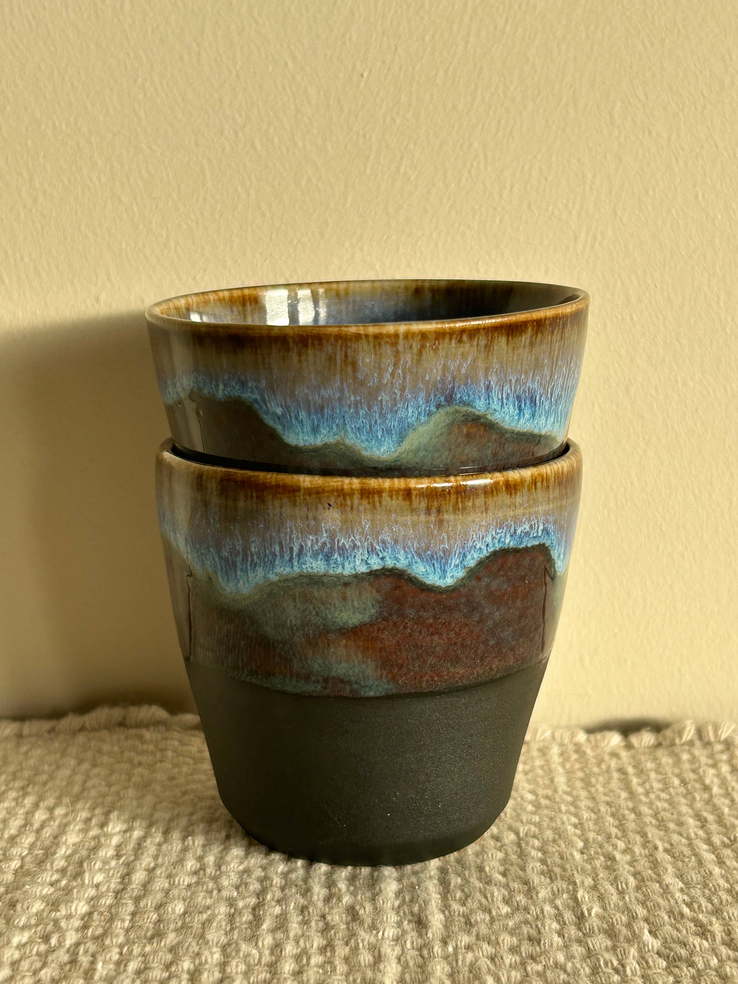 Fernweh Pottery – wholesale Coffee/tea cup – Dark Sea Espresso Cup1