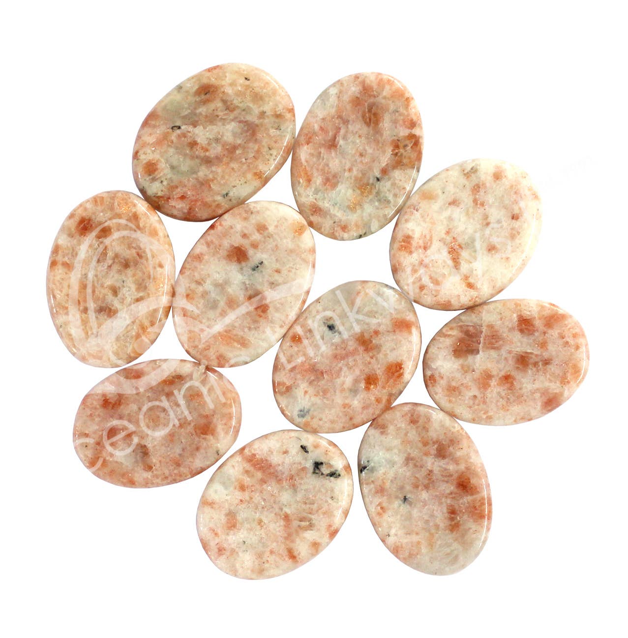 Oceanic Linkways Inc - Wholesale Spiritual Stone/Crystal - (DZ)WORRY STONES - SUNSTONE (DZ) 1.5-1.75"0