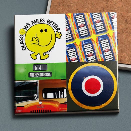 Glasgow Pop Art 4 - Ceramic Coaster for wholesale by Pureminted
