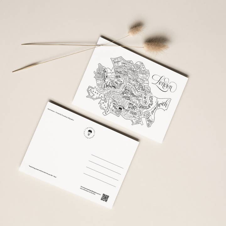 Carte postale 4x6 Londres, Angleterre pour la vente par Traveling Calligrapher