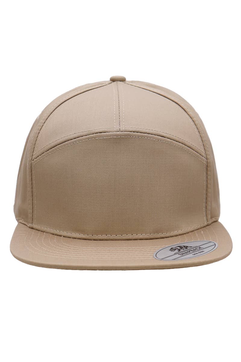 Cap Zone – Boné - Homem por atacado – Snapback de mistura poliéster de algodão sólido com 7 painéis e bico plano4