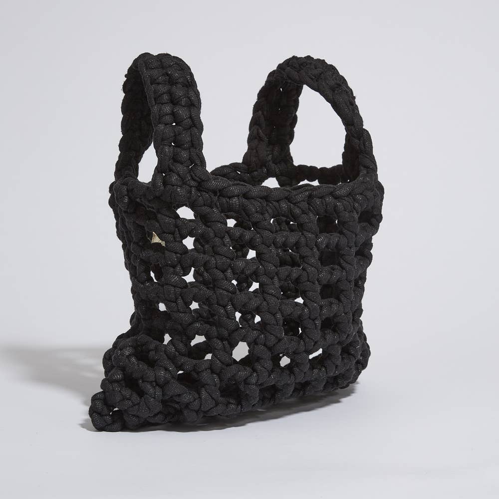 The Mama Made - Vendita all'ingrosso Borsa tote - Donna - Borsa a mano all'uncinetto a scacchi "Thalia" bordeaux4