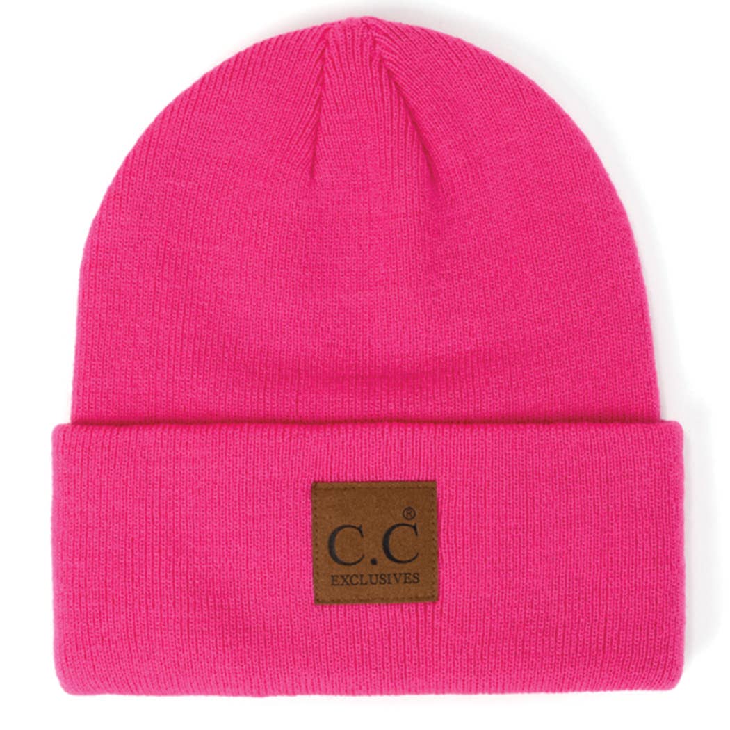 Fashion City - Wholesale Beanie - Unisex - Classic Beanie Hat with Suede Logo Patch6