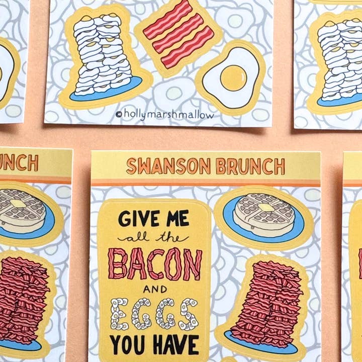 hollymarshmallow - Wholesale Sticker - All the Bacon and Eggs You Have Sticker Sheet6