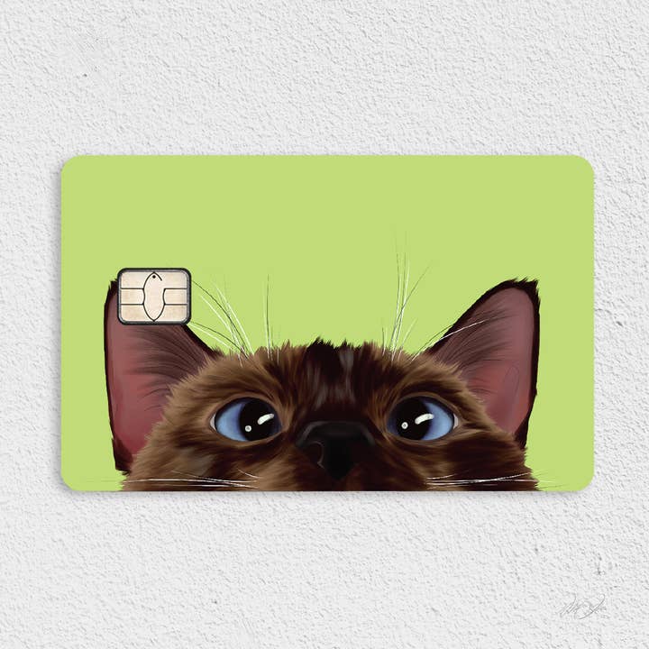 Piel de Tarjeta de Crédito Siamés Asomándose para venta al por mayor de Cat Loaf Studio