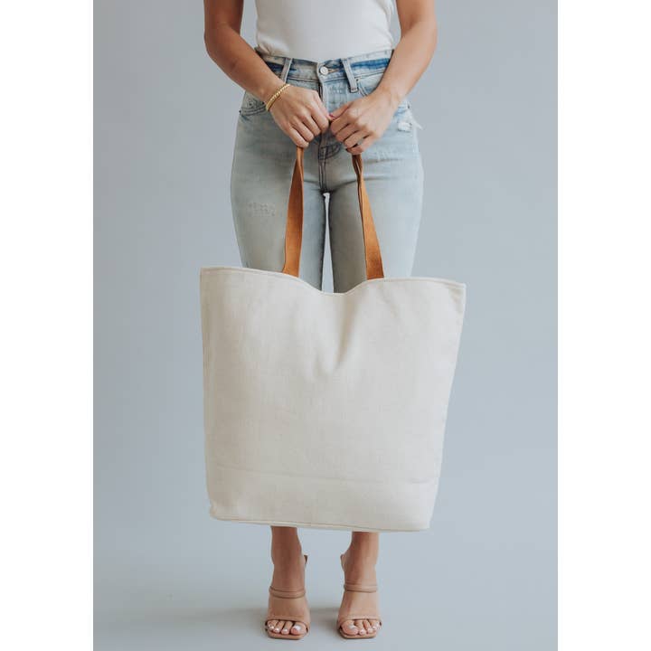 Panache Apparel Co. - Wholesale Tote Bag - Women's - Cream Drink By The Pool Tote