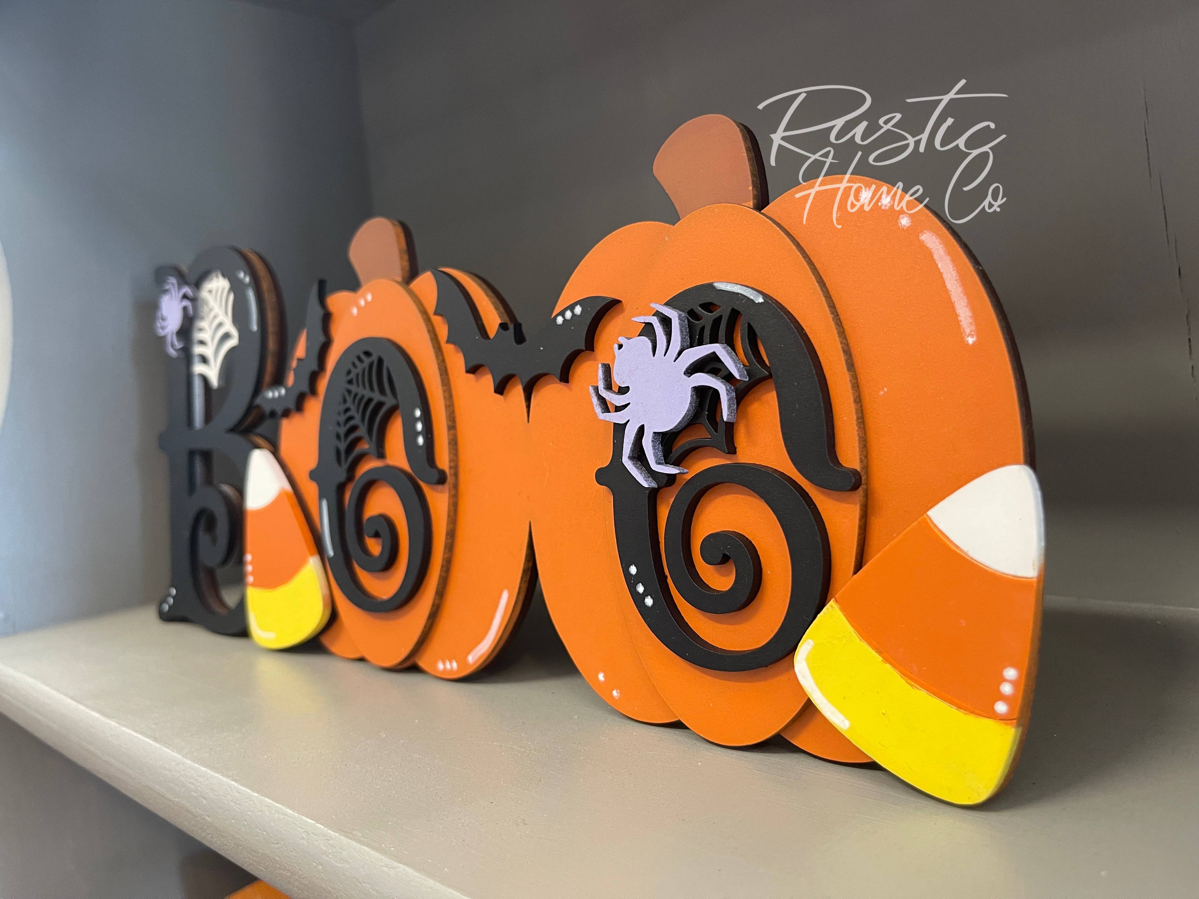 Rustic Home Co LLC - Wholesale Doe-het-zelf-knutselset - Halloween BOO woondecoratie, knutselkit2