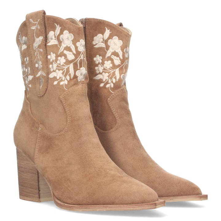 Botín Floral Campero De Tacón Bajo para venta al por mayor de Brideluxe Mayorista