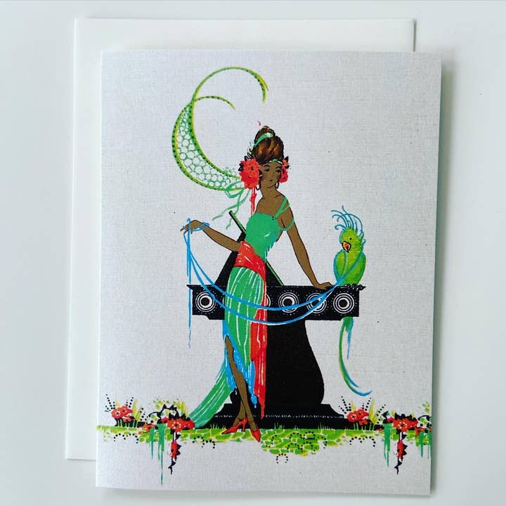 The Twentieth - Wholesale Stationery/Notecard Set - 6 Art Deco Lady Vintage Style Card Set