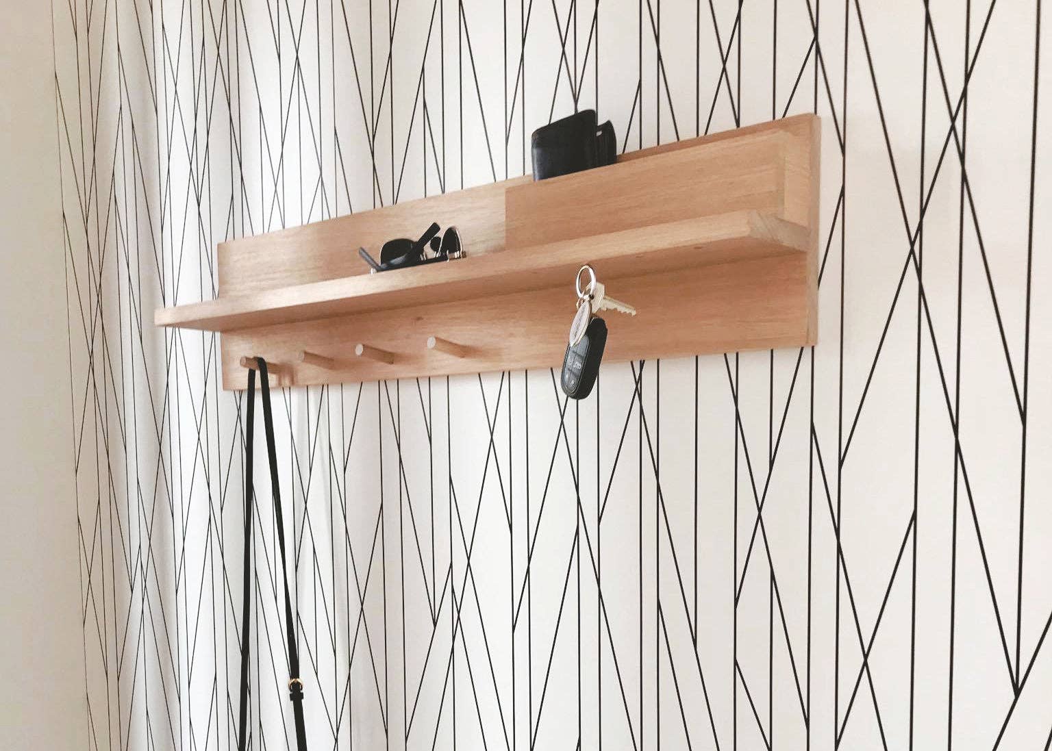 Woodyoubuy – wholesale Vägghylla – Allt i ett Entryway Arrangör2