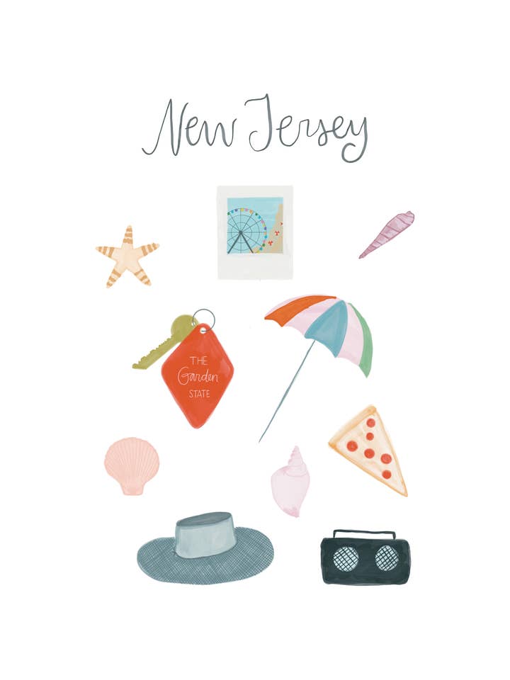 New Jersey Print for wholesale by Daley Kaye Studio
