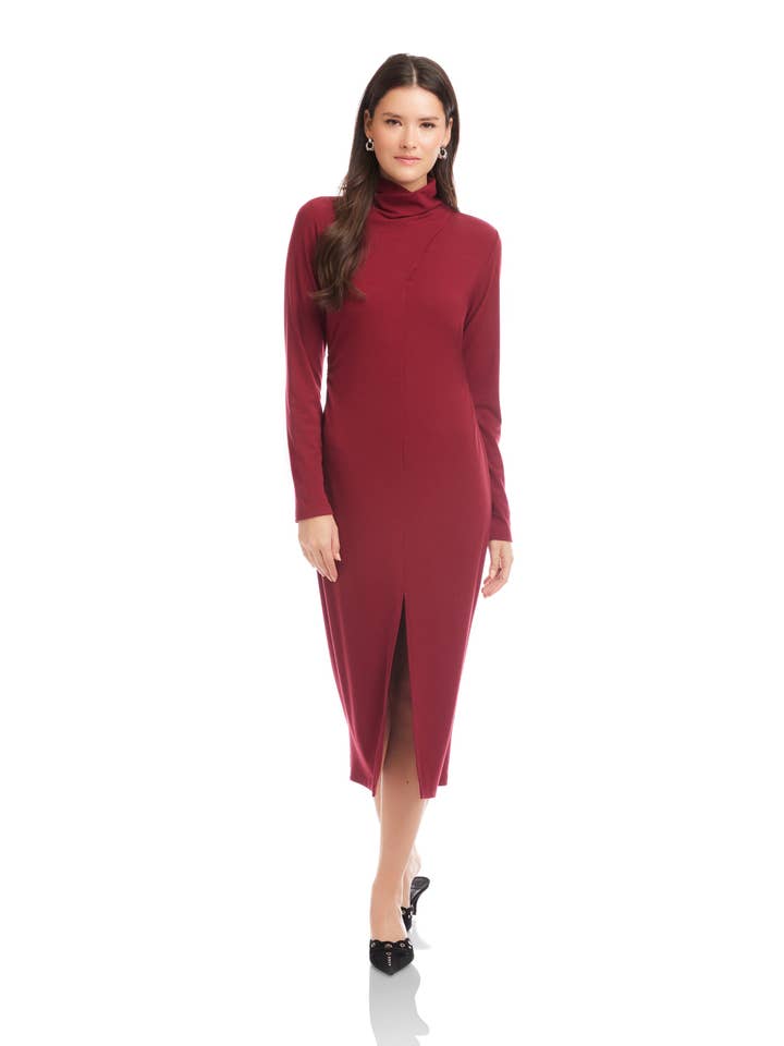 Brick F Tasha Turtleneck Midi Dress for wholesale on Faire2