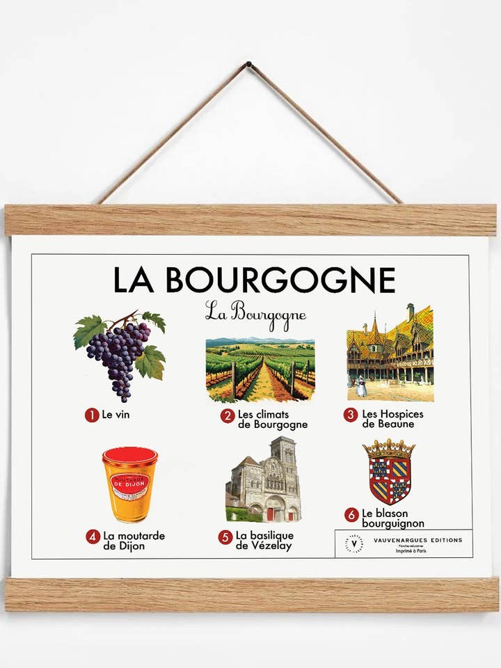 Tavola scolastica - La Borgogna per la vendita all'ingrosso da parte di Atelier Vauvenargues