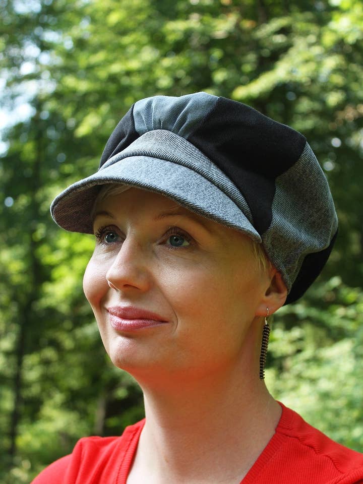 Pieza de boina vaquera: Negro-gris para venta al por mayor de Piece Of Jeans