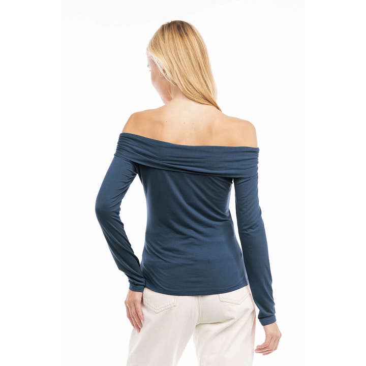 Naked Zebra - Wholesale Blouse - Women's - Off Shoulder Knot Blouse2