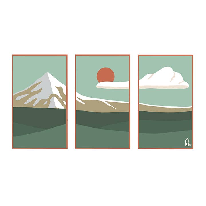 Mt. Hood Triptych Art Print for wholesale by Keebee Studios