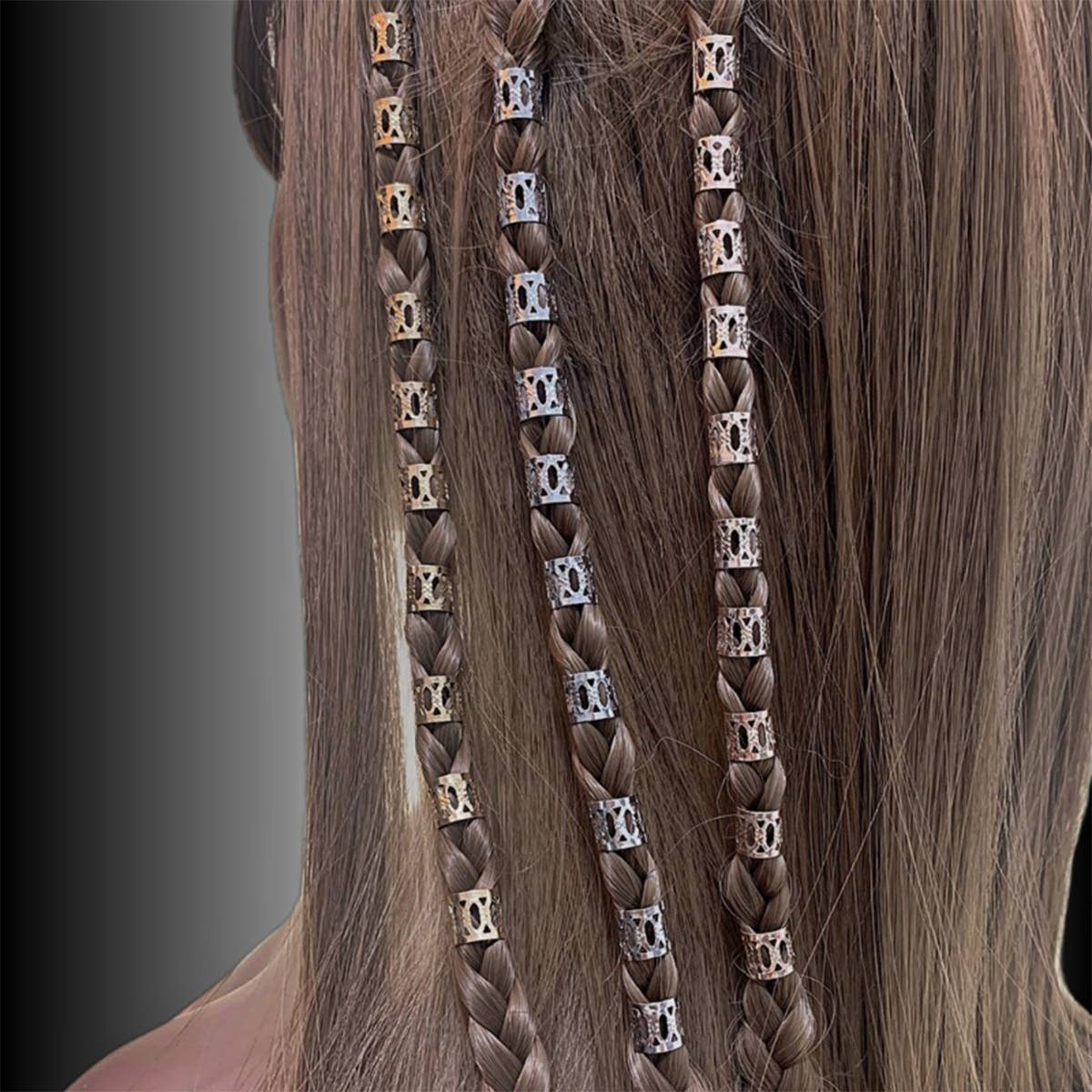 Lily Clothing - Wholesale Hair Accessories Set - Women's - Dreadlocks accessories Hollow iron ring ornaments5