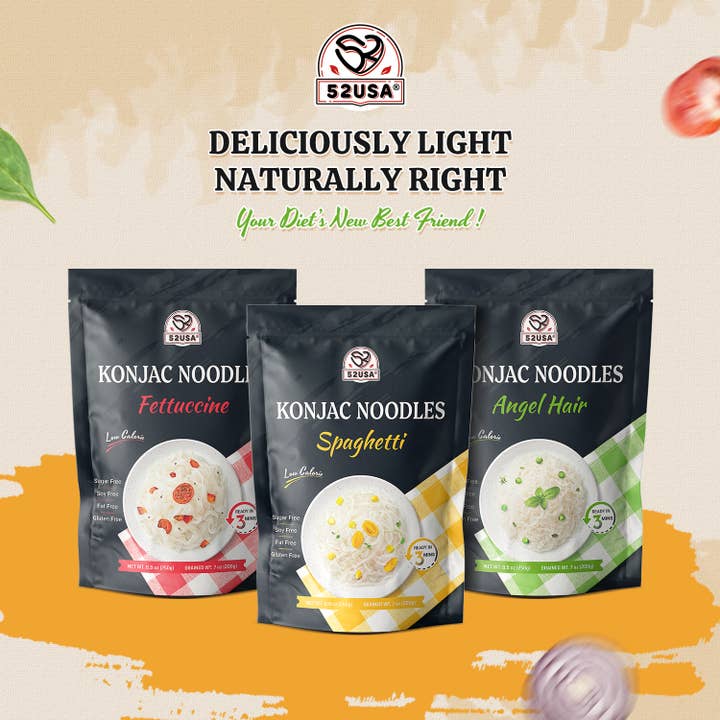 Heivy - Wholesale Pasta - 52USA Konjac Shirataki Noodle, Low Carb Pasta 52.8 Oz 5