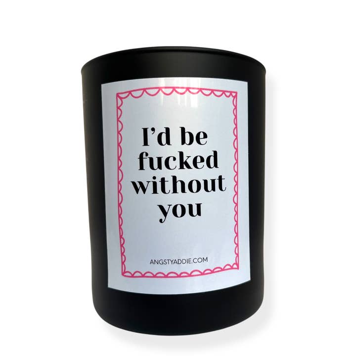 Funny thank you candle, thank you candle, appreciation gift for wholesale by Angsty Addie