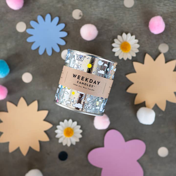 Weekday Candles - Wholesale Travel Candles - Laundry Day Paint Tin Candle 2