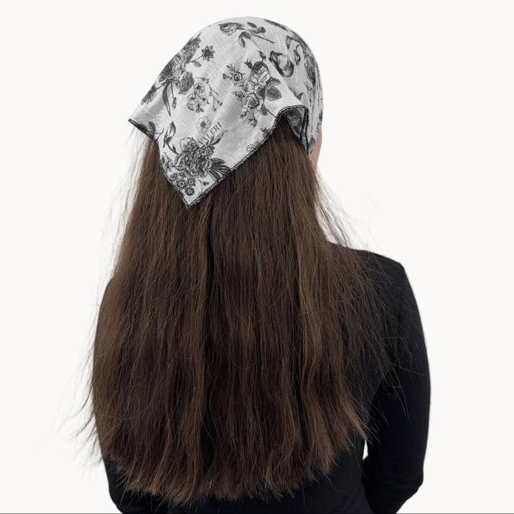 Fleur Noire Ready Tied Bandana for wholesale by VALERI
