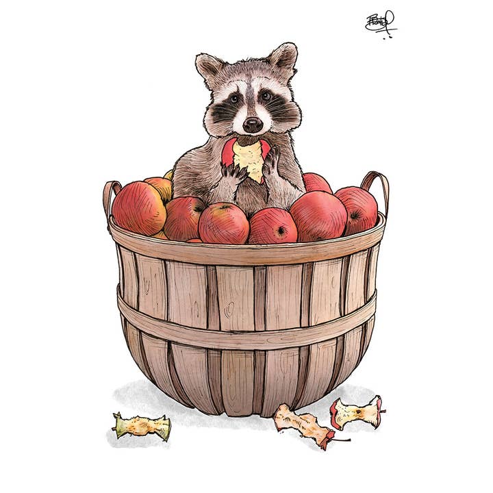Shawn Braley Illustration – wholesale Vardagliga hälsningskort – Bushel Bandit #152 - vertikal
