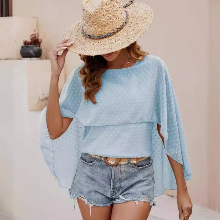 Shawl Round Neck Loose Chiffon Shirt and other Purchase Wholesale chiffon shawl. Free Returns & Net 60 Terms on Faire trending on Faire.