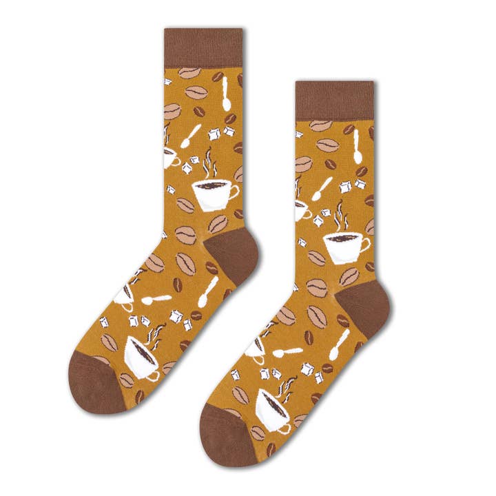 Marc JoJo - Wholesale Socks - Unisex - 'Aroma de Café' patterned socks