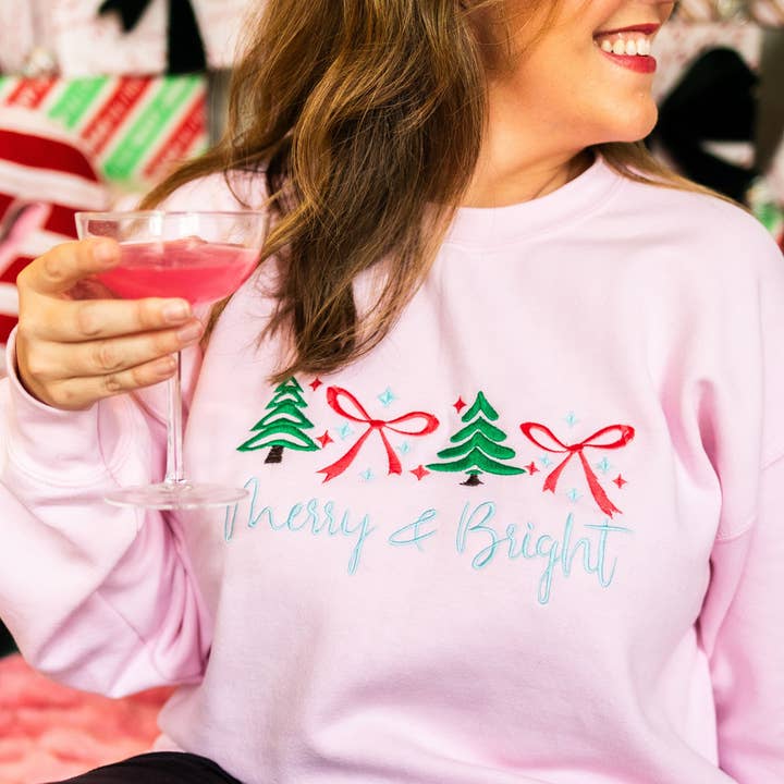 Christmas Sweatshirt, Christmas Apparel, Embroidered for wholesale by Bash