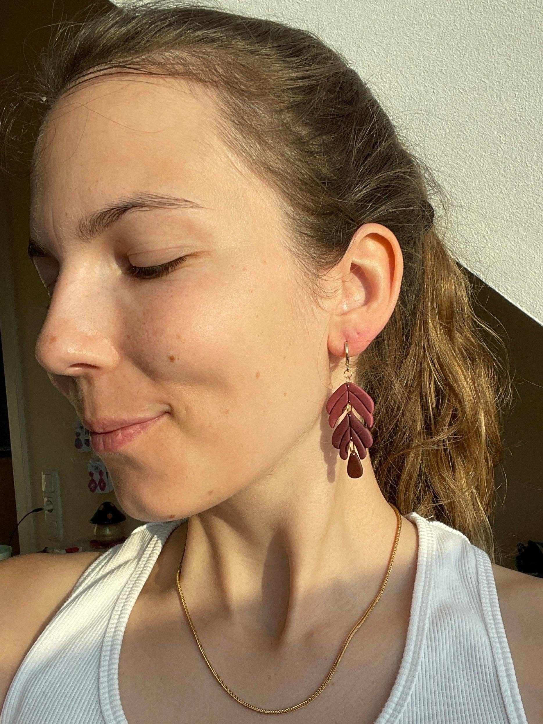 Mildstormcrafts – Großhandel Ohrhänger – Polymerclay Earrings | Leichte Ohrringe | Tria Drop7