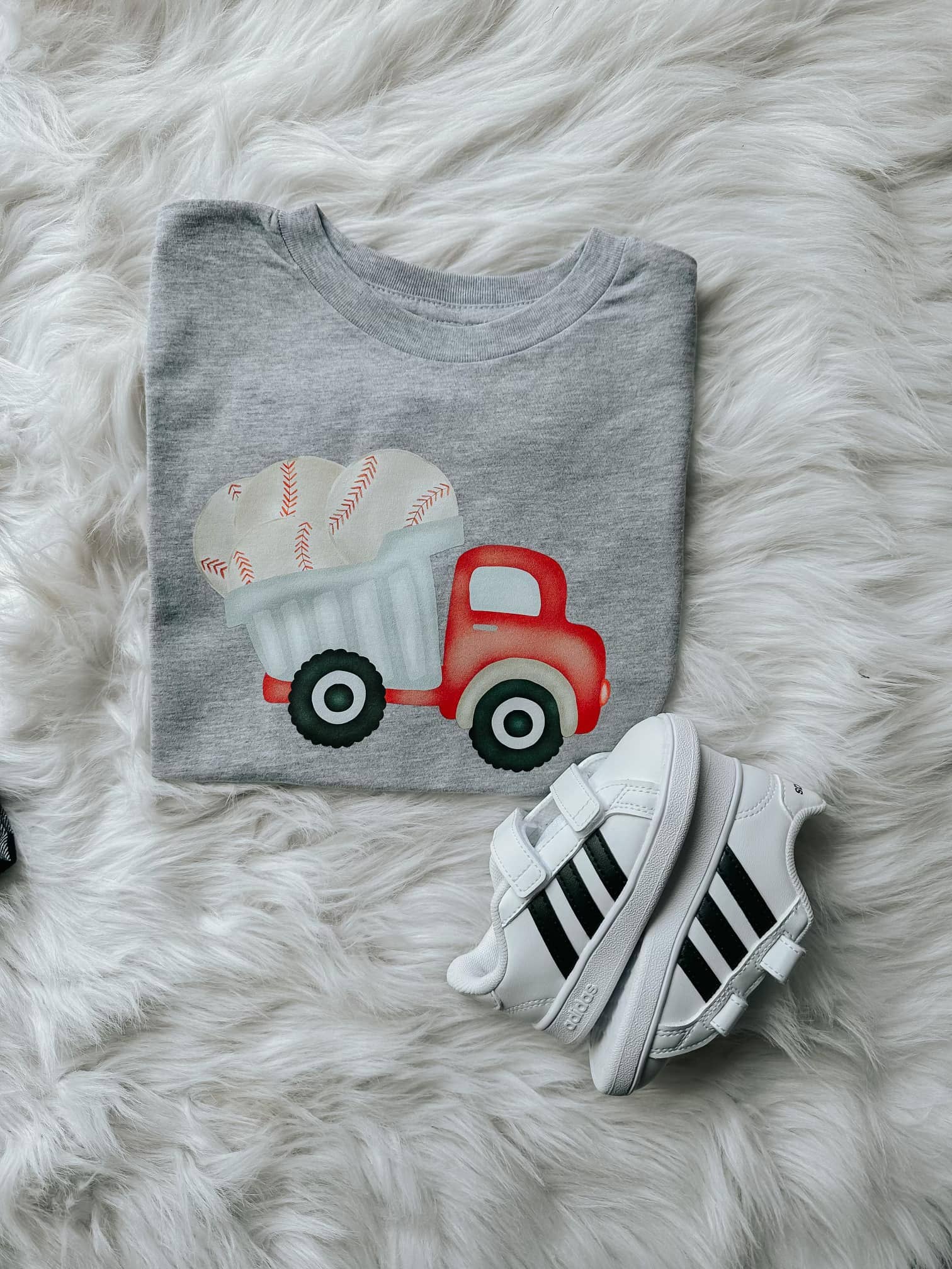 ZZ Threadz - Wholesale Screen Printed T-Shirt - Kids - Baseball Dumptruck Boys Baseball Graphic Tee0