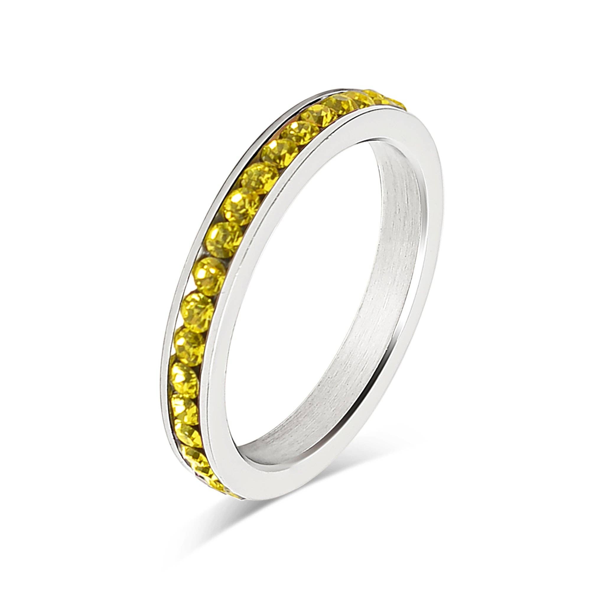 WJW - Wholesale Multi-Stone Ring - July-December CZ Eternity Stainless Steel Ring7