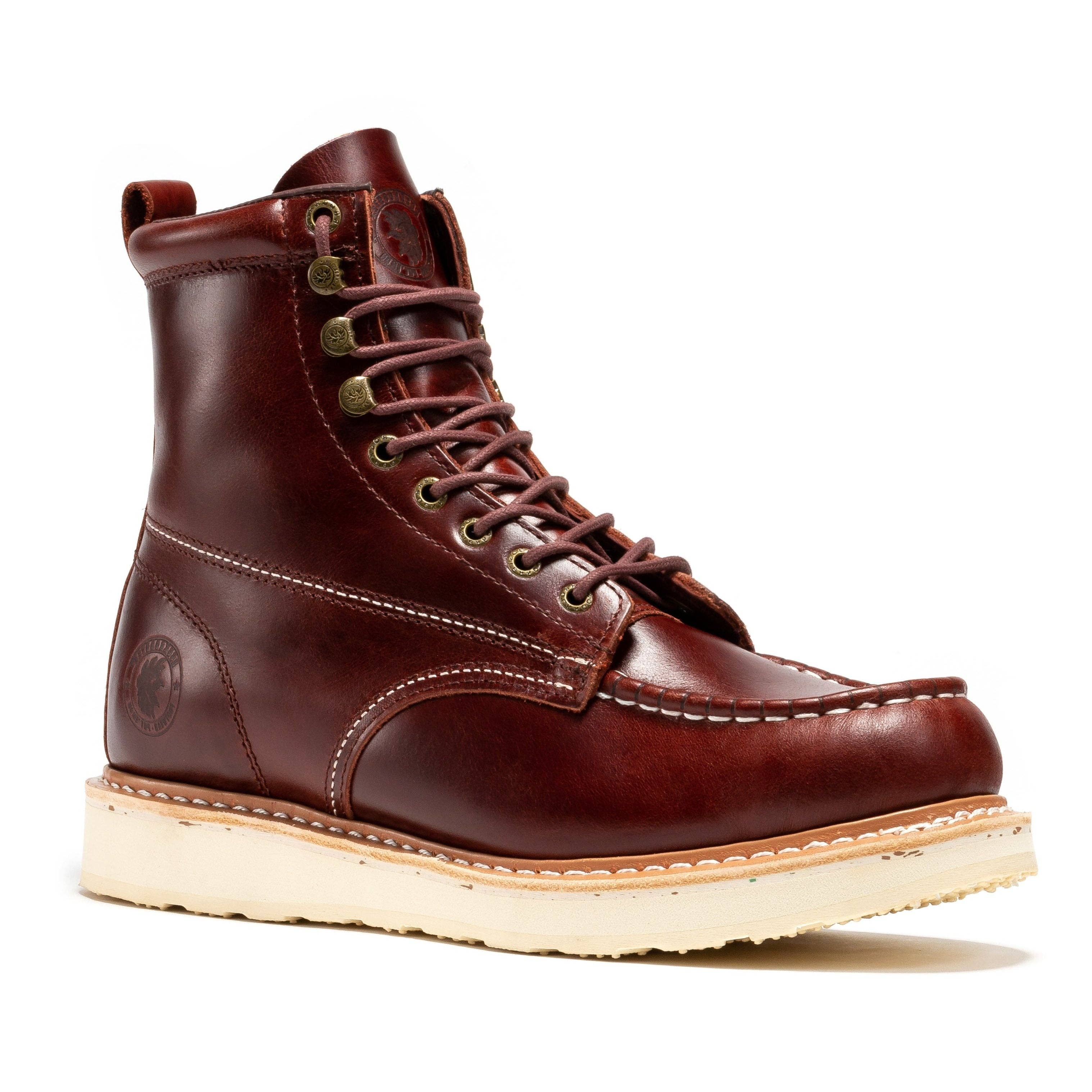Wholesale ROCKROOSTER Norwood Claret Men's 6 inch Soft Toe