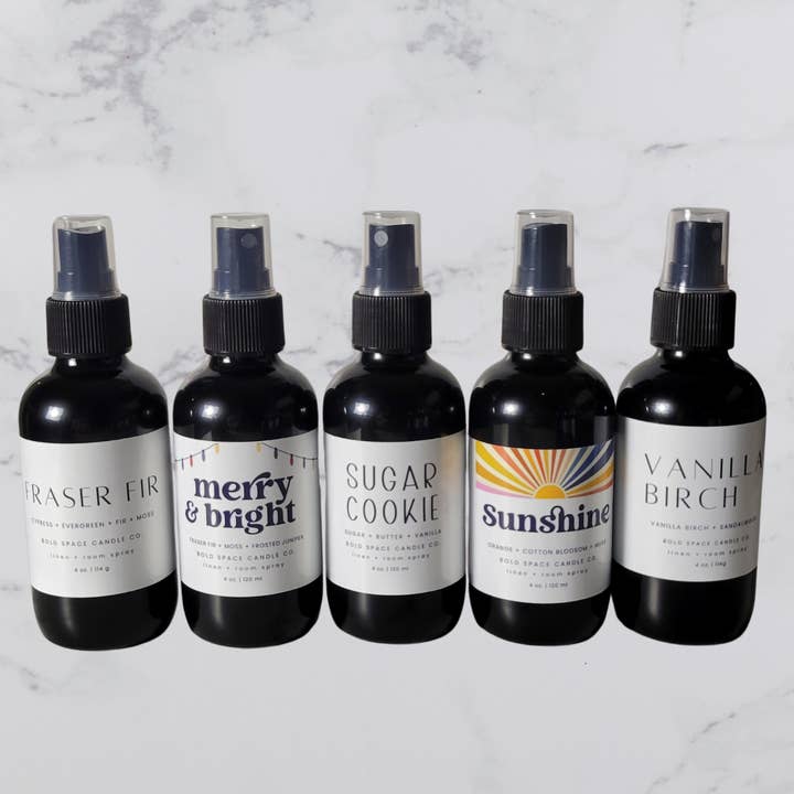 Linen + Room Spray – Variety Pack for wholesale by Bold Space Candle Co.