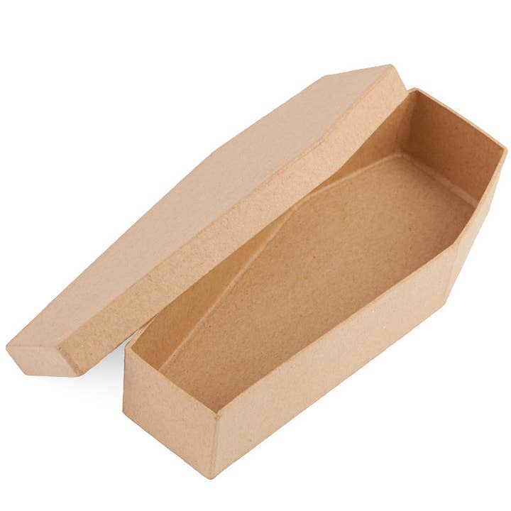Factory Direct Craft – wholesale Decorative box – Halloween Paper Mache Coffin Casket Box - 6-1/2" x 2-7/8" 2