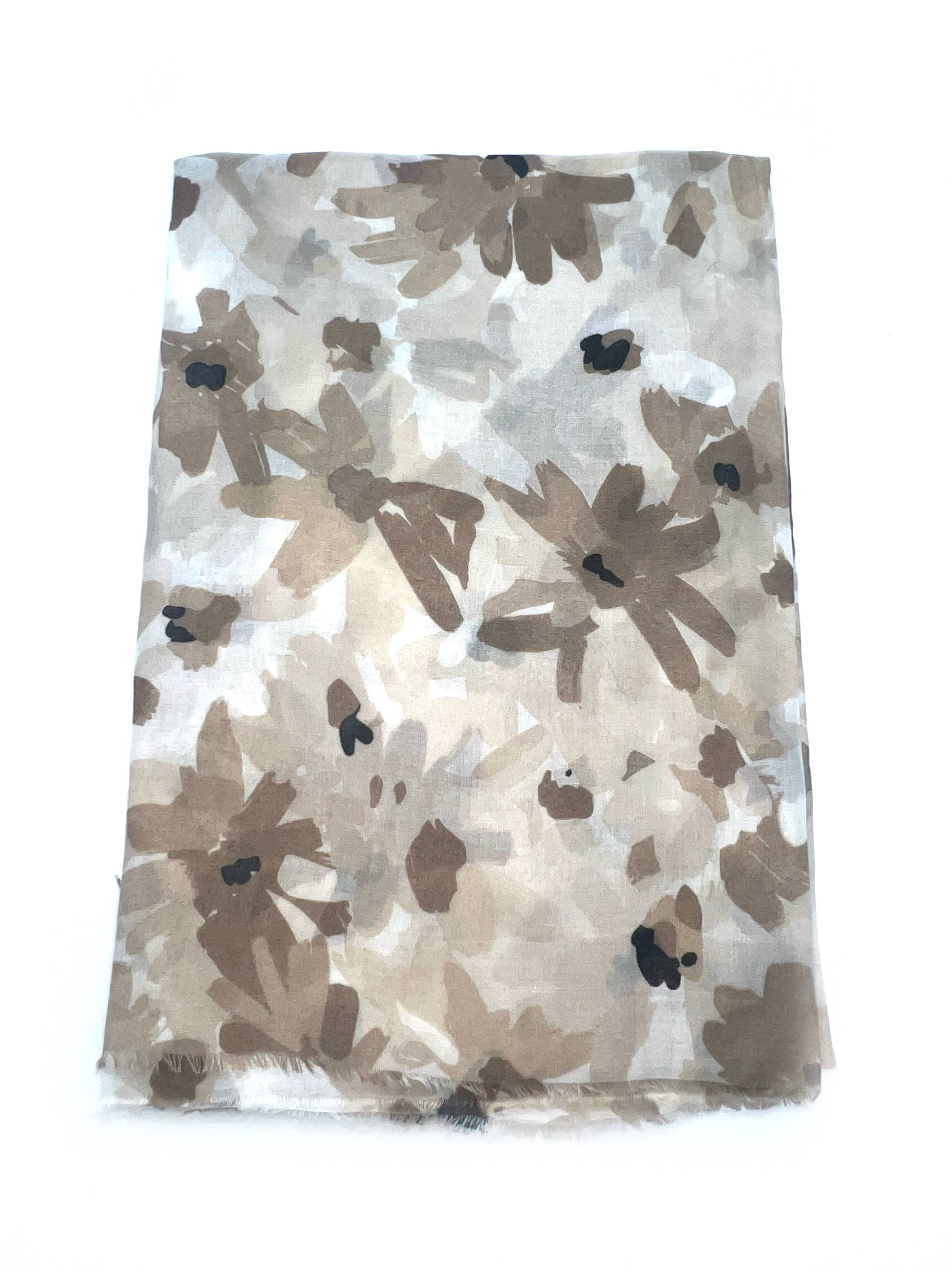 LINETA – Engroshandel Tørklæde - Dame – LN-76 Tørklæde med blomsterprint1