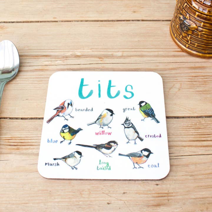 Sarah Edmonds Illustration – wholesale Coasters – Tits Bird Coaster